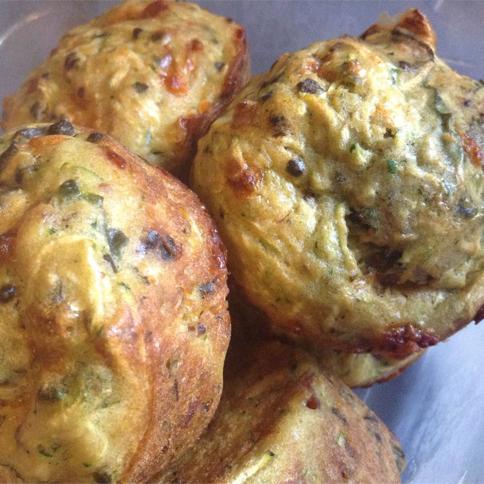Savory Zucchini Chard Muffins